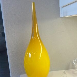 Yellow Glass Vase